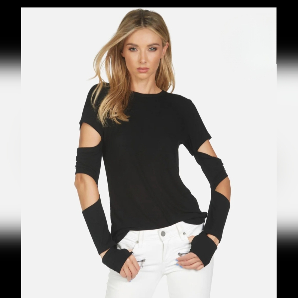 Michael Lauren GRANGER SLIT SLEEVE TEE.  Sz Lrg.  DEAL!💥